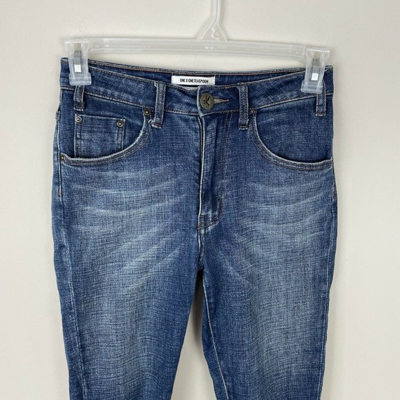 One Teaspoon High Waist FreeBird II Stretch Fitted Leg Denim Jeans Size 26 - Picture 7 of 7